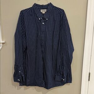 Duluth Trading Co Blue Checkered Casual Shirt